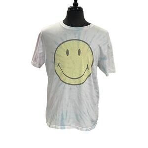 Tailgate Tie Die Smiley Face Shirt Size L We Dont Like Hate Distressed